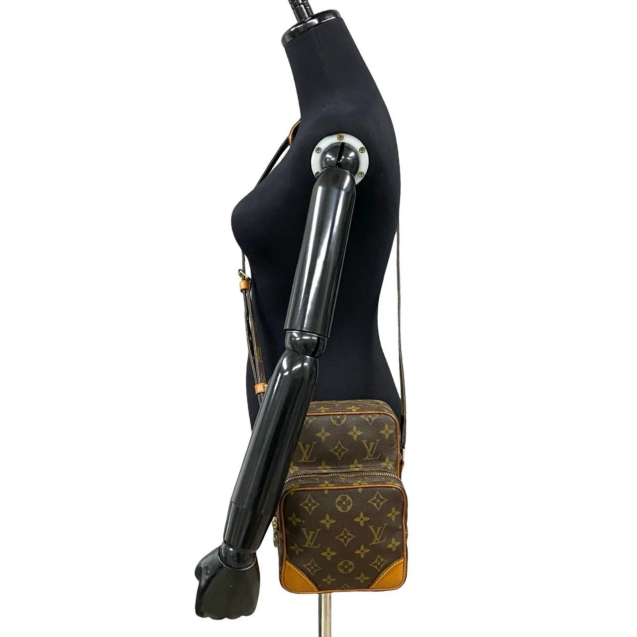 LOUIS VUITTON Shoulder Bag leather Brown Monogram