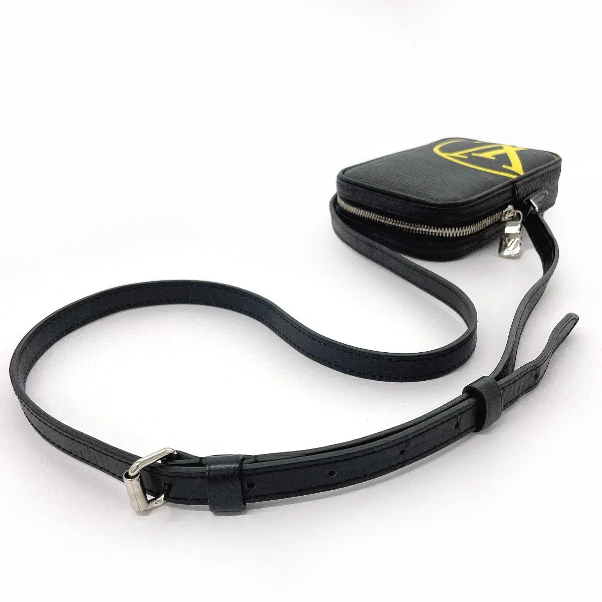 LOUIS VUITTON Shoulder Bag M55120 Epi Leather black LV circle Danube PM