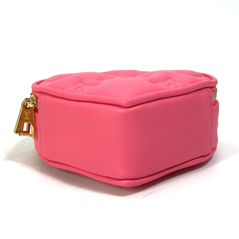 LOUIS VUITTON Shoulder Bag M81893 leather pink Monogram Bubblegram pop my heart pouch Women Used