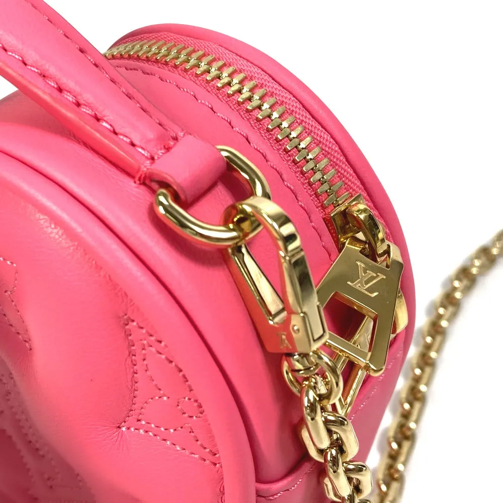 LOUIS VUITTON Shoulder Bag M81893 leather pink Monogram Bubblegram pop my heart pouch Women Used