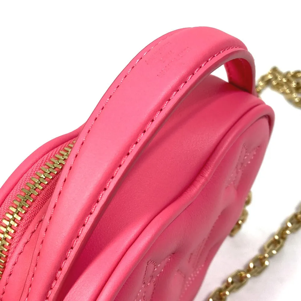 LOUIS VUITTON Shoulder Bag M81893 leather pink Monogram Bubblegram pop my heart pouch Women Used