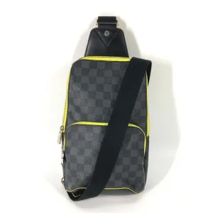 Louis Vuitton yellow Damier Graphite Shoulder Bag Sling Bag (Pre-Owned)