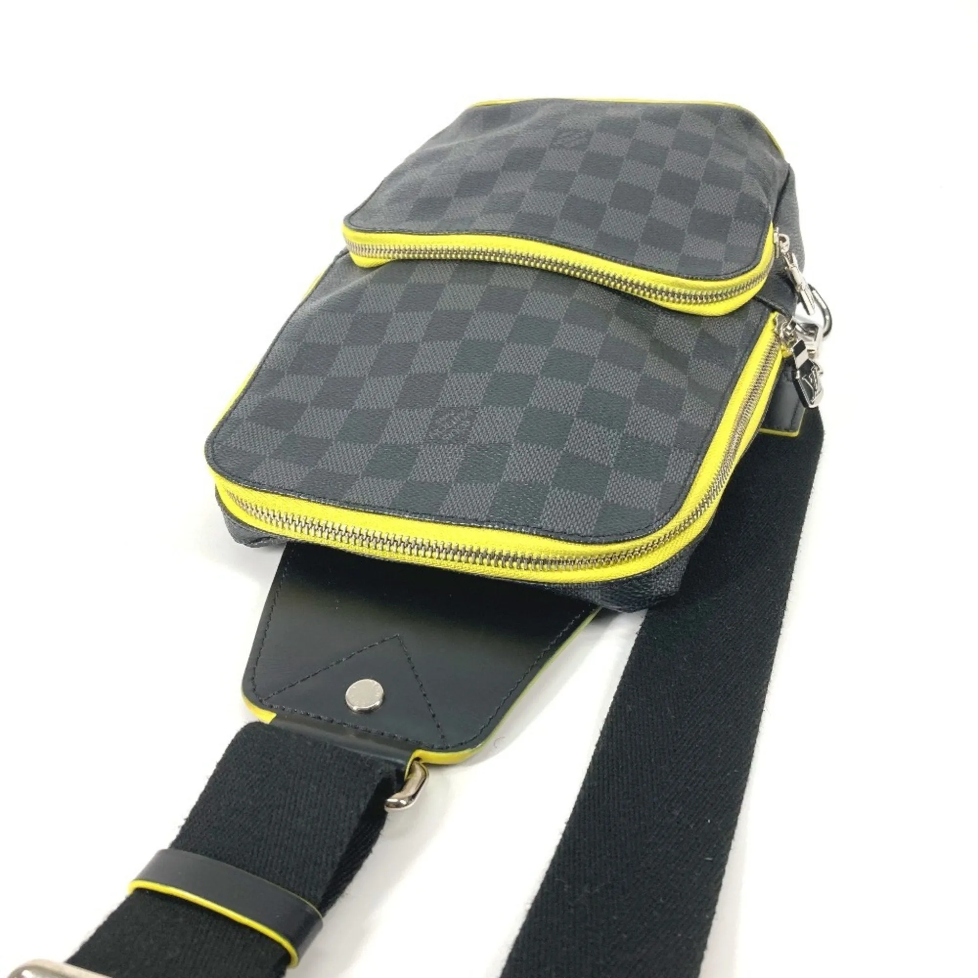 Louis Vuitton yellow Damier Graphite Shoulder Bag Sling Bag (Pre-Owned)