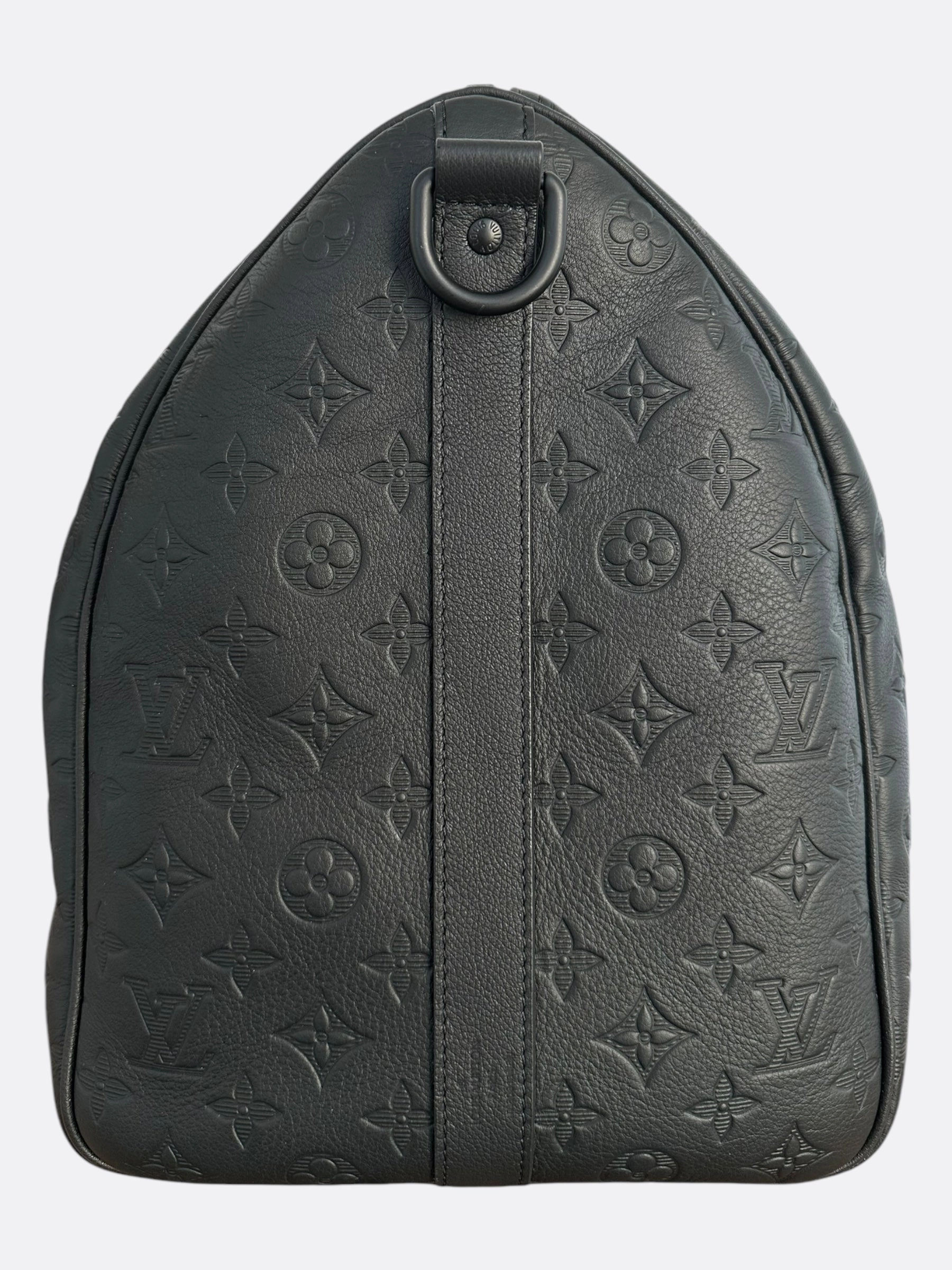 Louis Vuitton Black Monogram Shadow Keepall 50
