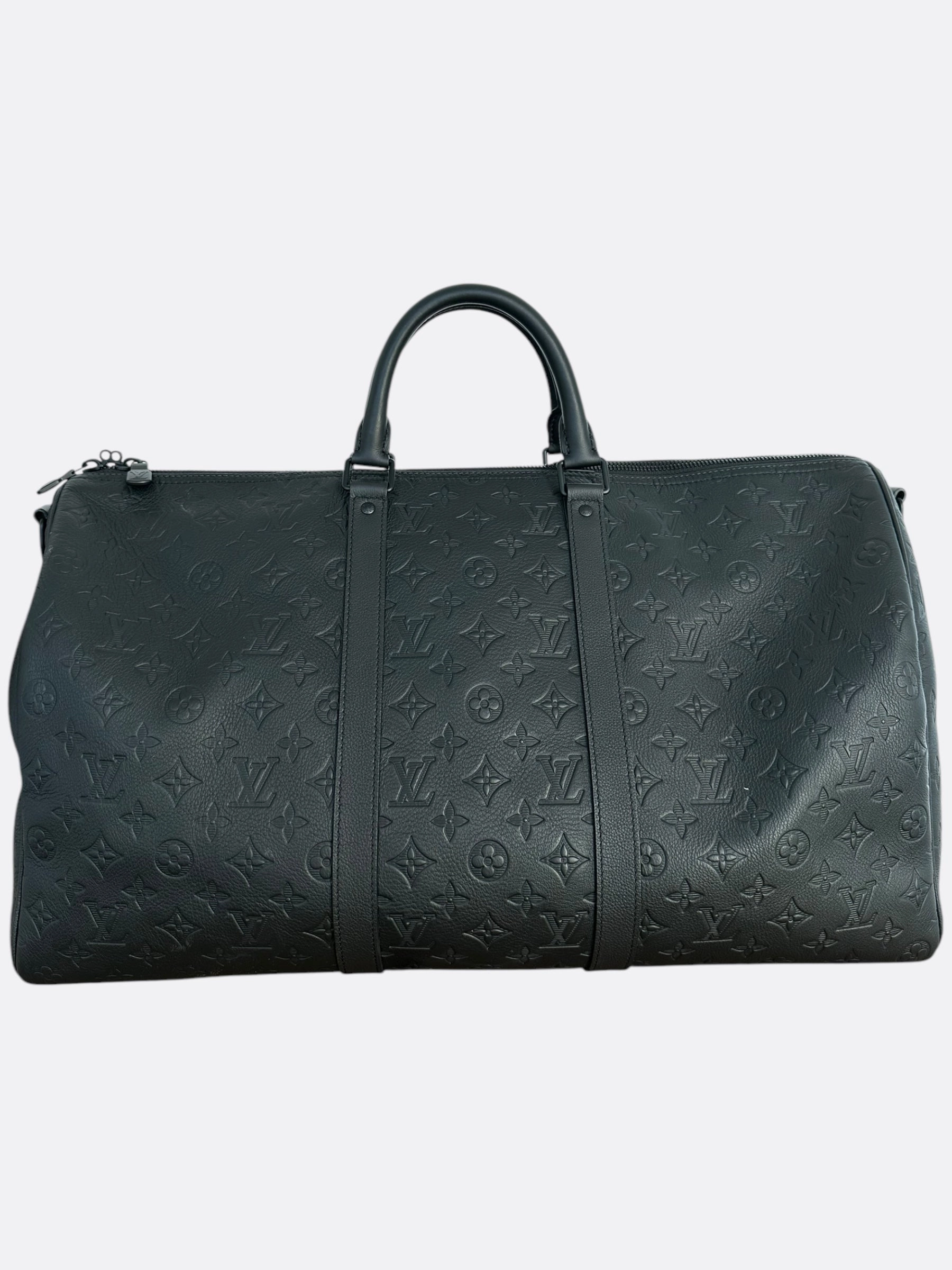 Louis Vuitton Black Monogram Shadow Keepall 50