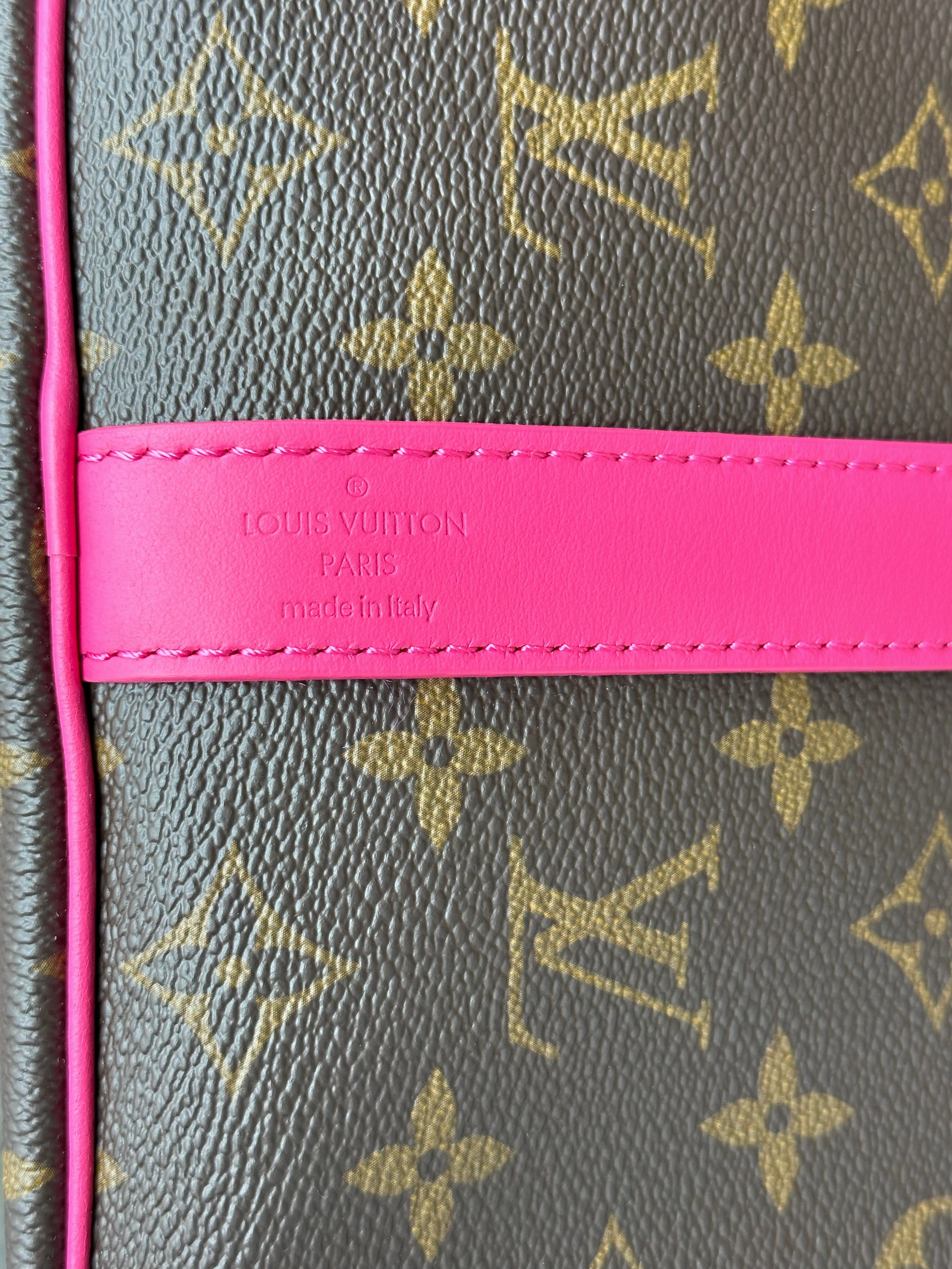 Louis Vuitton Brown & Pink Monogram Keepall 45