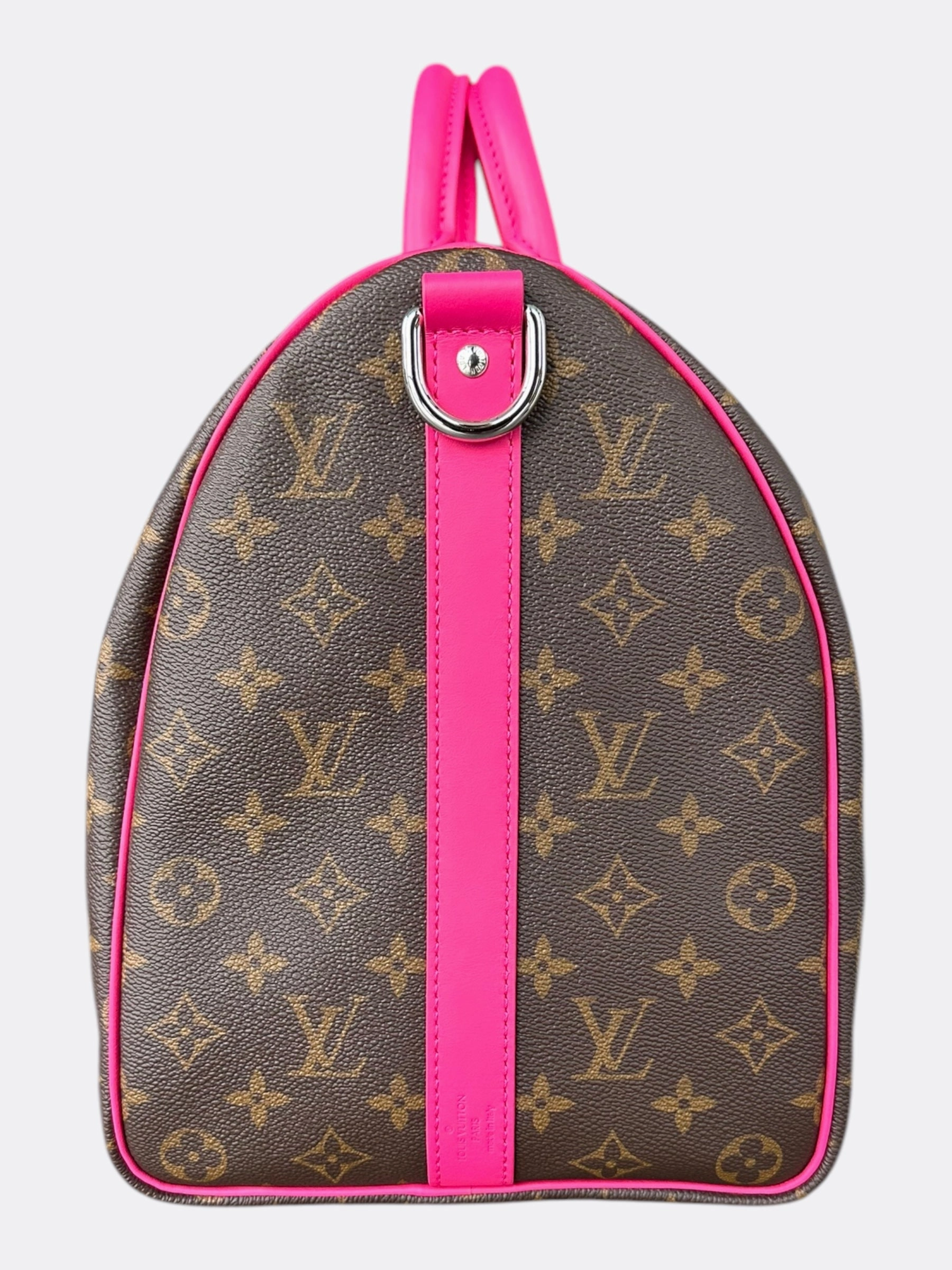 Louis Vuitton Brown & Pink Monogram Keepall 45