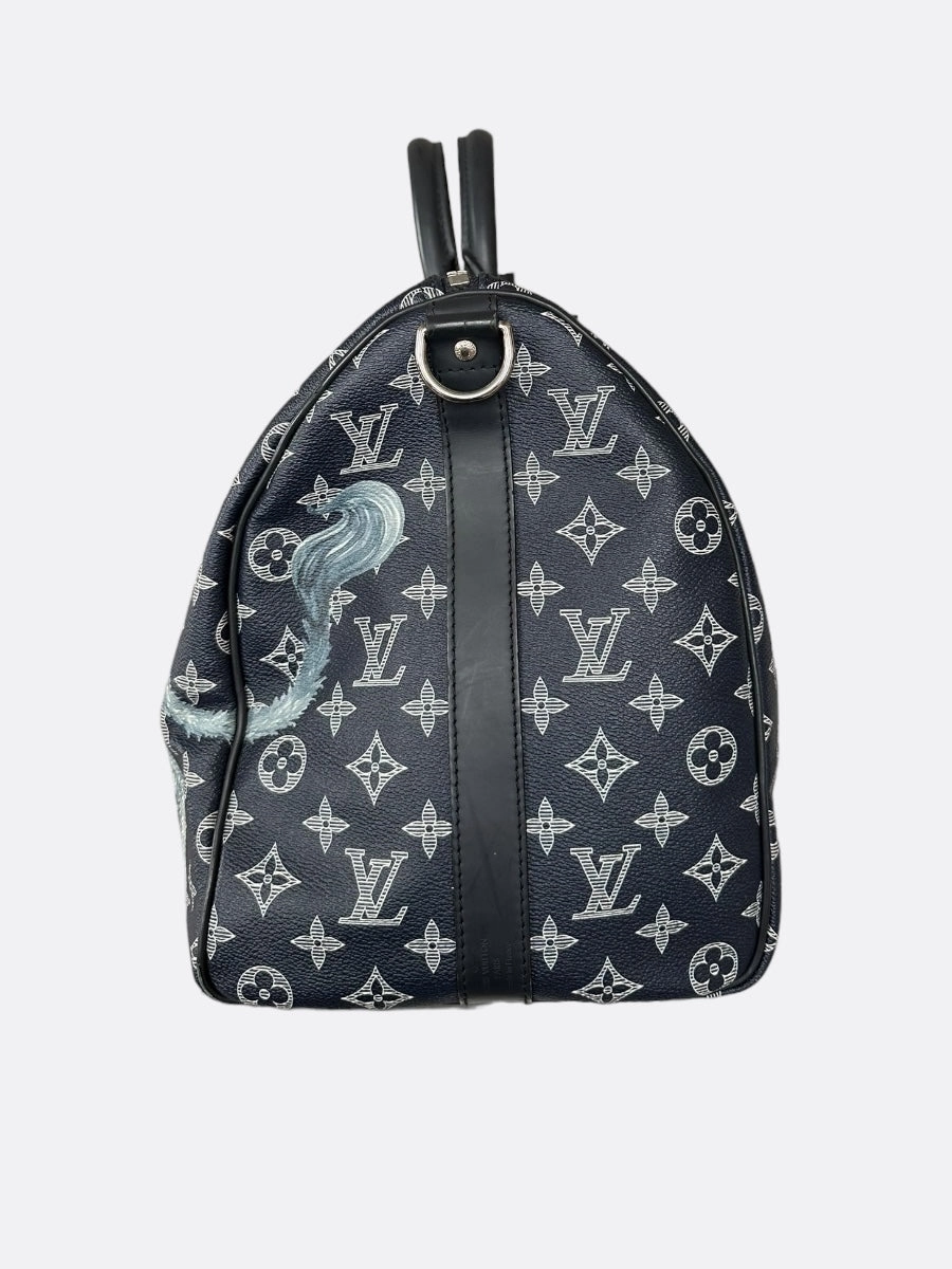 Louis Vuitton Chapman Brothers Navy Lion Keepall 45