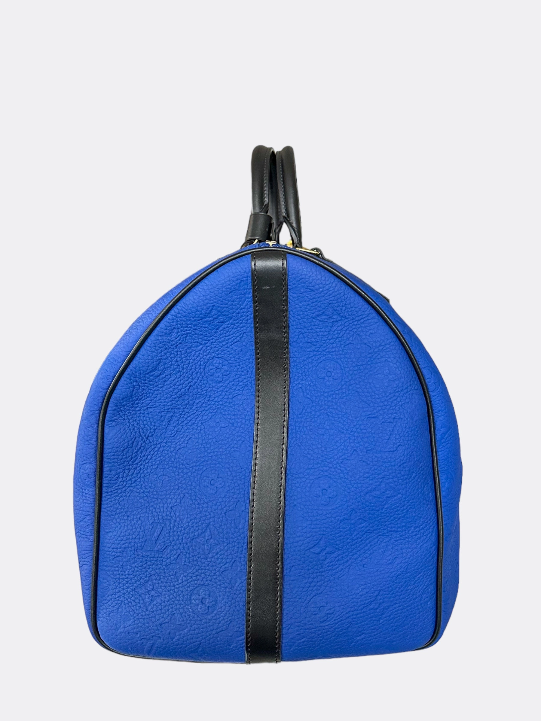Louis Vuitton NBA Blue Taurillon Monogram Keepall 55