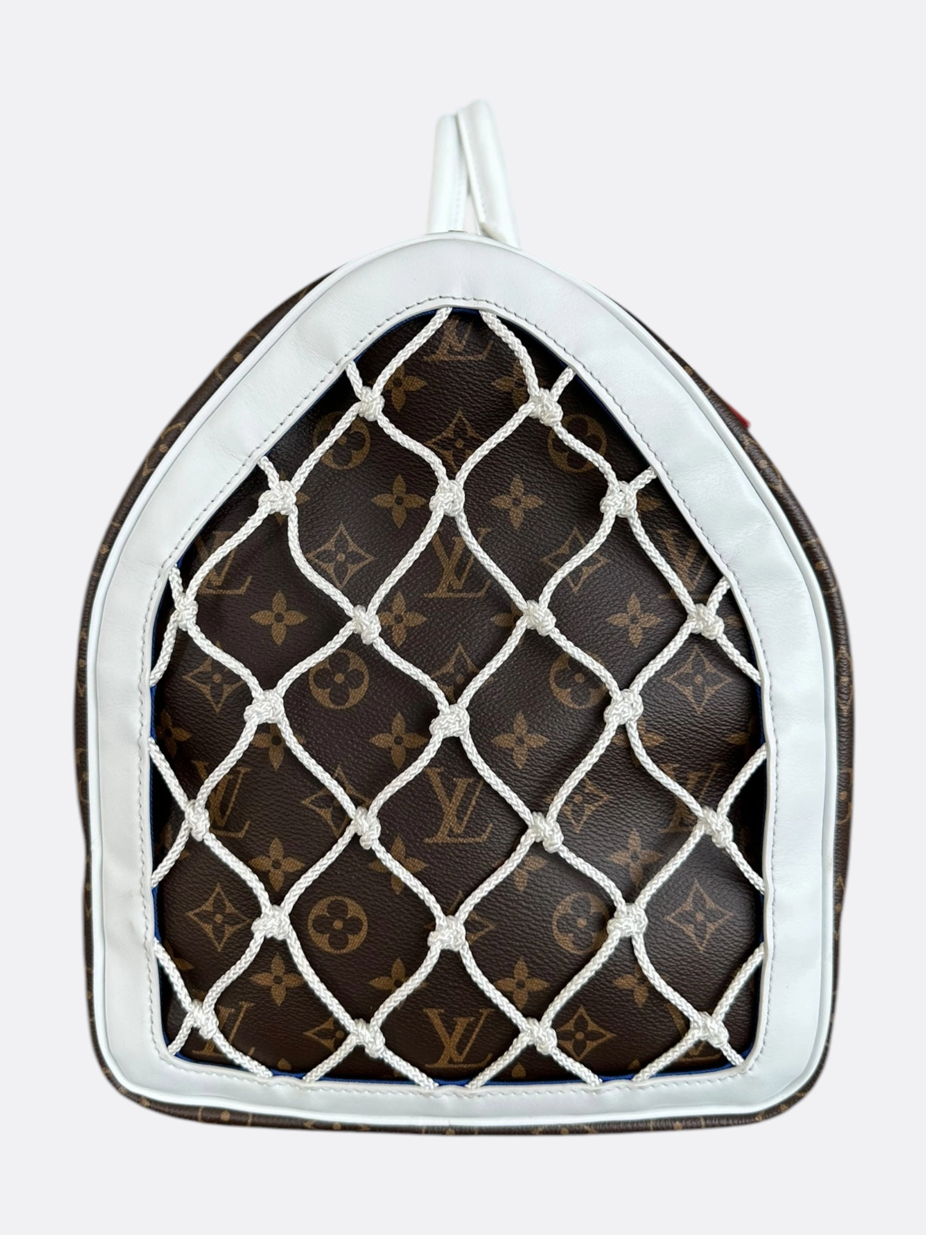Louis Vuitton NBA Brown & White Monogram Keepall 50