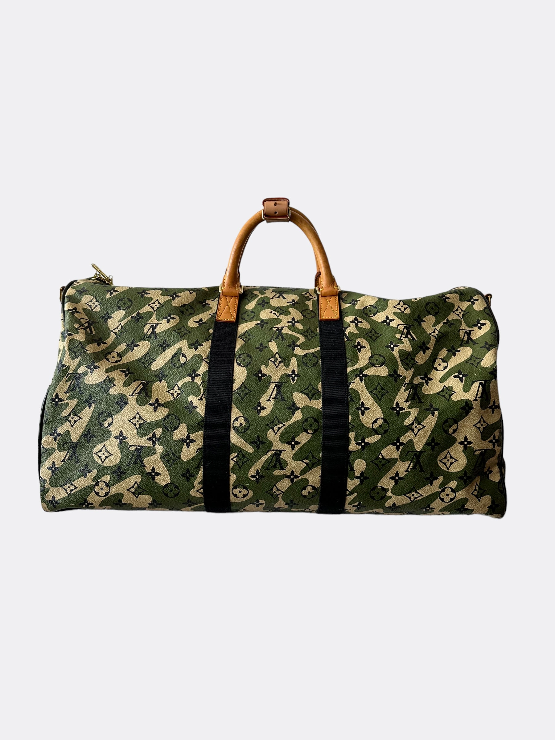 Louis Vuitton Takashi Murakami Camo Monogram Keepall 55