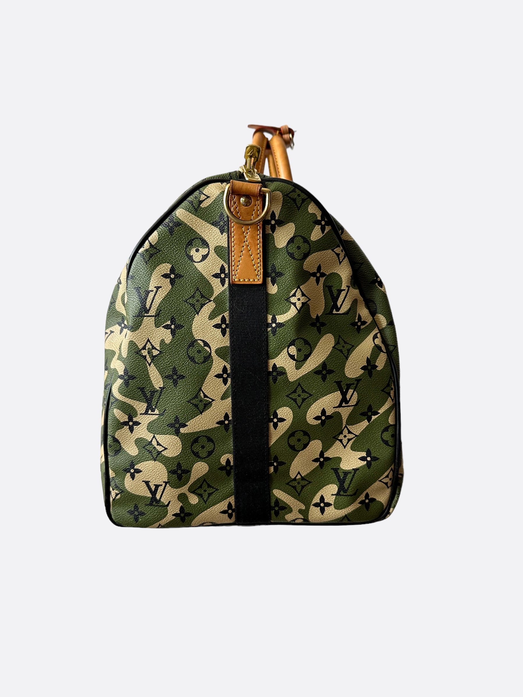 Louis Vuitton Takashi Murakami Camo Monogram Keepall 55