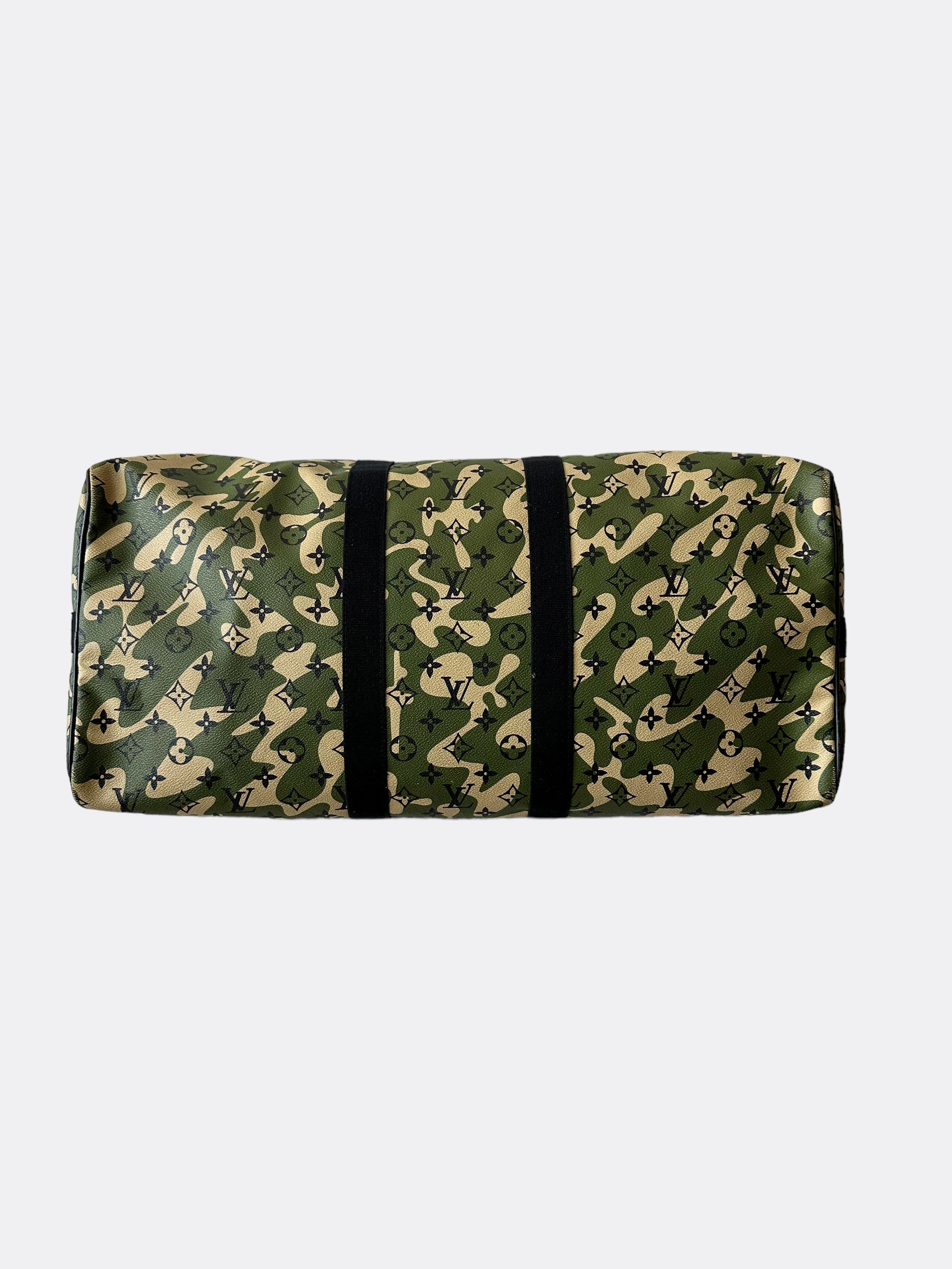 Louis Vuitton Takashi Murakami Camo Monogram Keepall 55