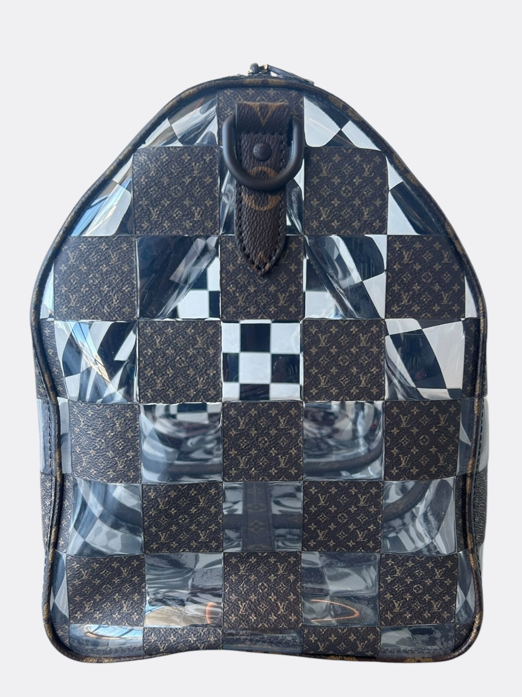 Louis Vuitton Transparent Brown Chess Monogram Keepall 50