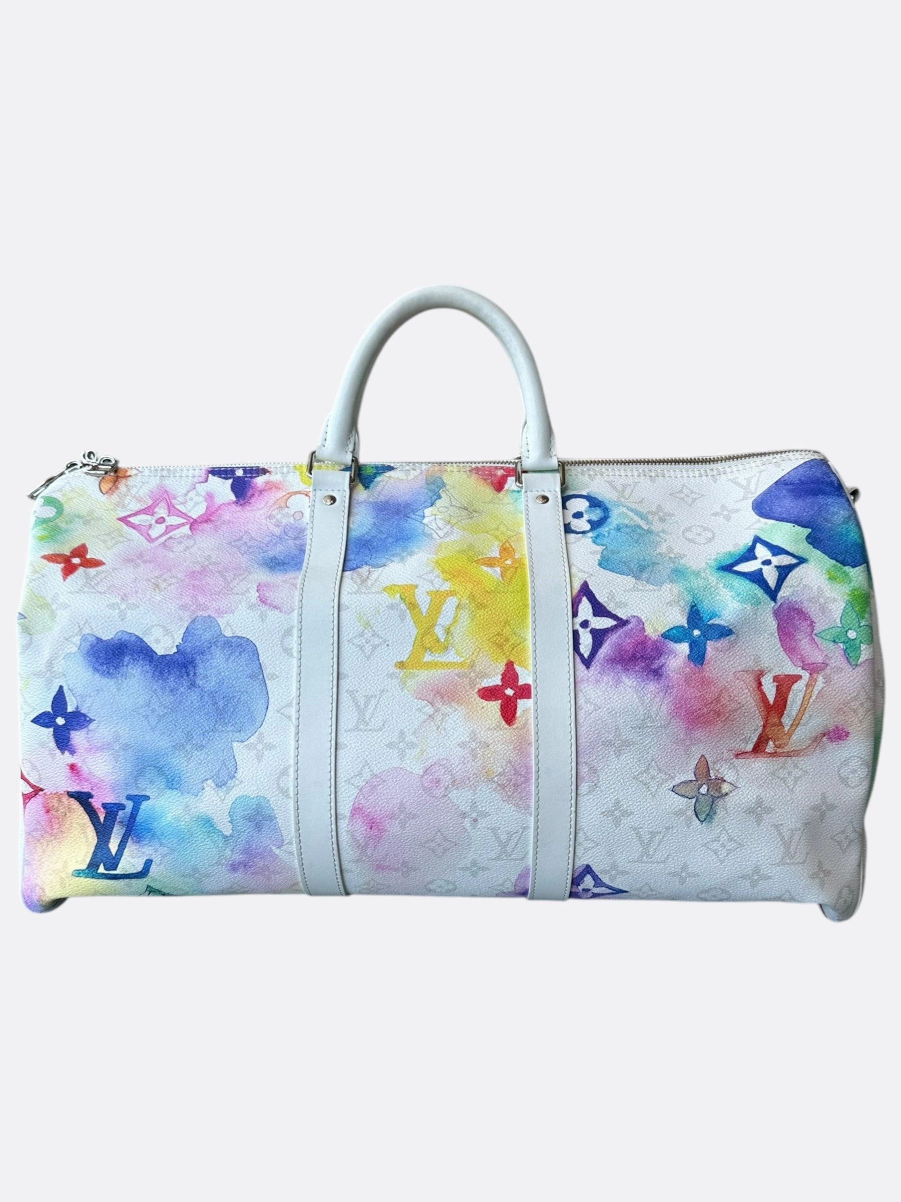 Louis Vuitton White Watercolor Monogram Keepall 50