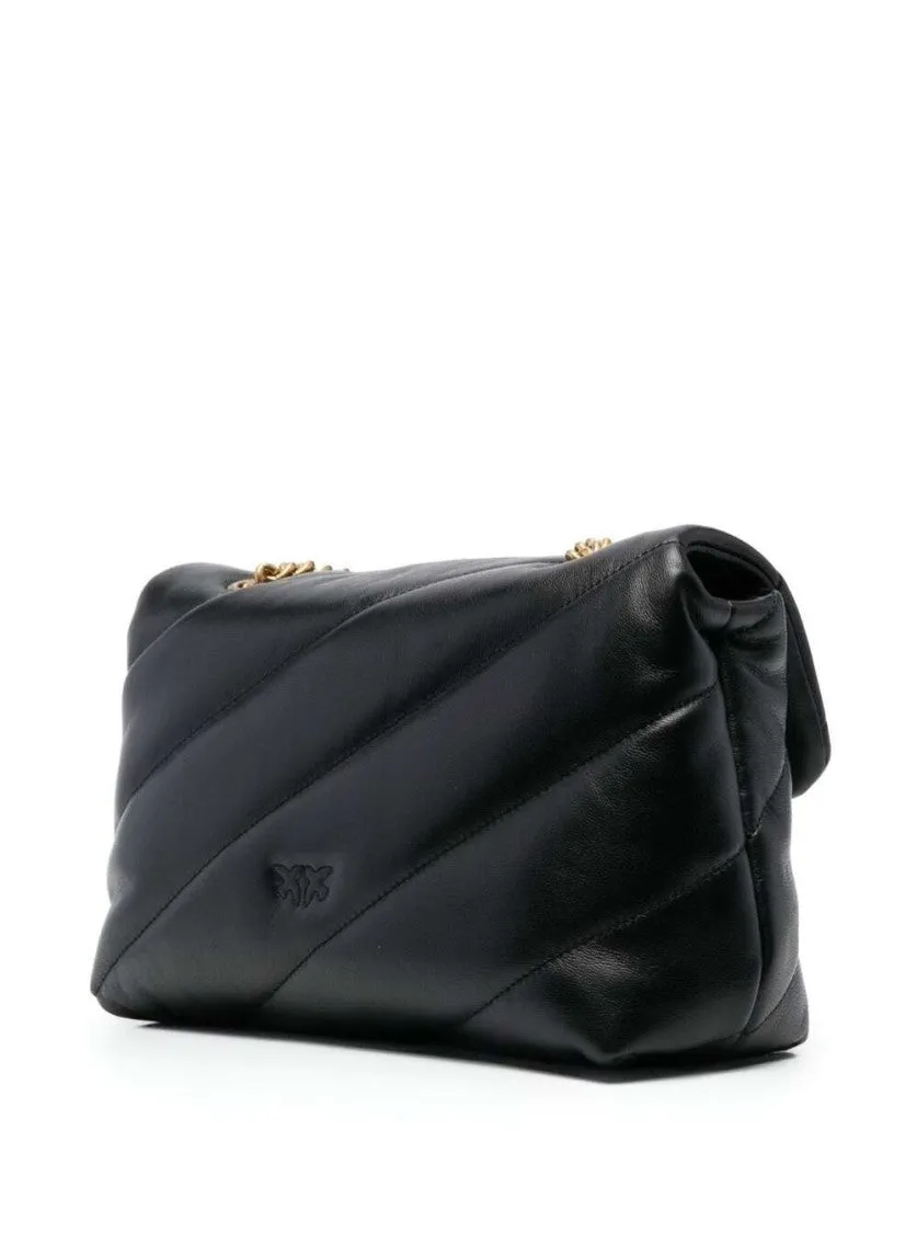 Love Classic Puff' Black Shoulder Bag