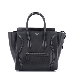 Luggage Bag Grainy Leather Micro