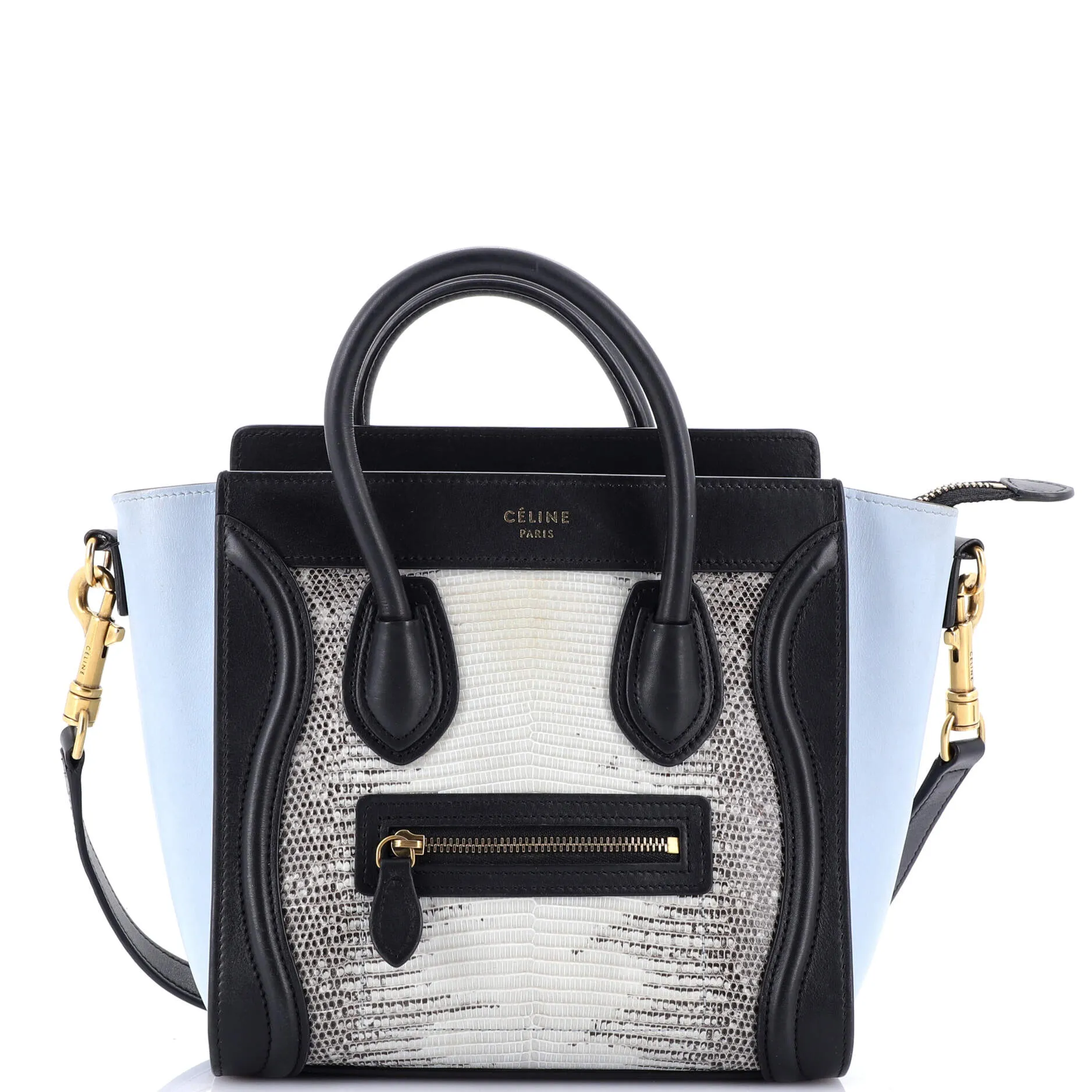 Luggage Bag Lizard and Leather Nano