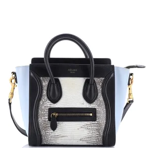 Luggage Bag Lizard and Leather Nano