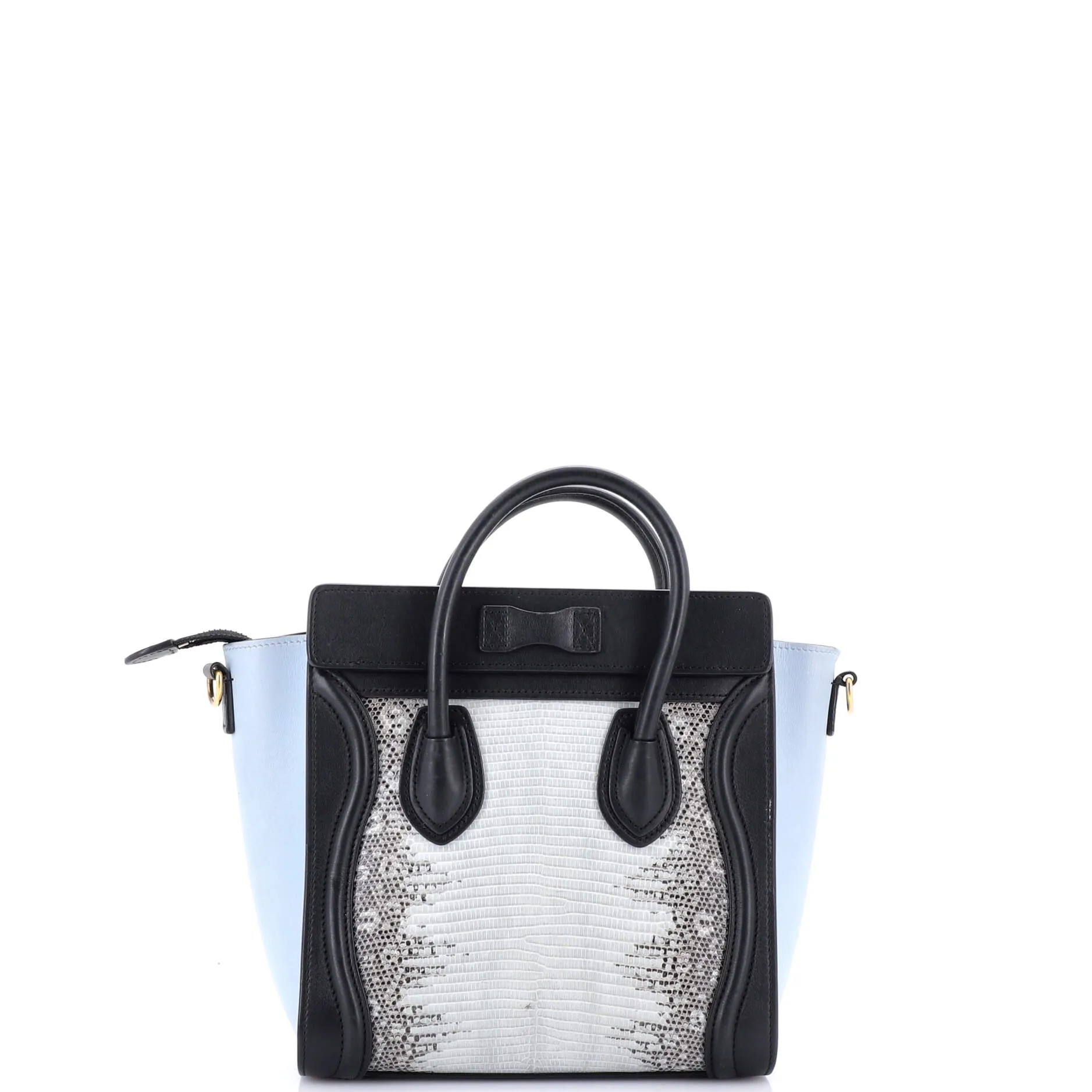 Luggage Bag Lizard and Leather Nano