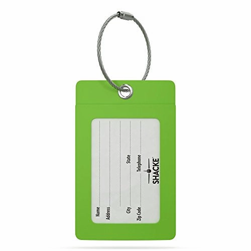 Luggage Tag Initial  Fully Bendable Tag W/ Stainless Steel Loop (Letter B)