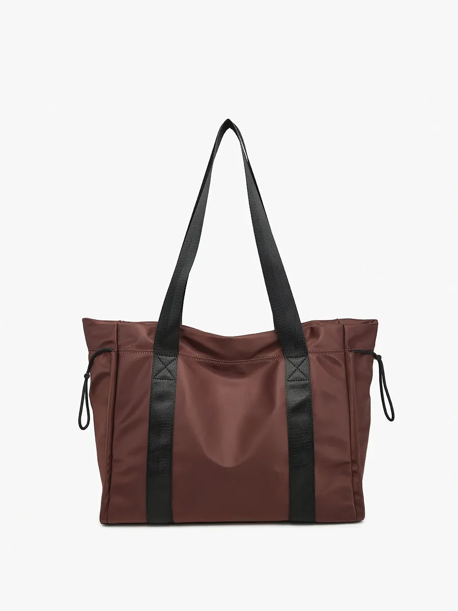 Lydia Nylon Contrast Tote