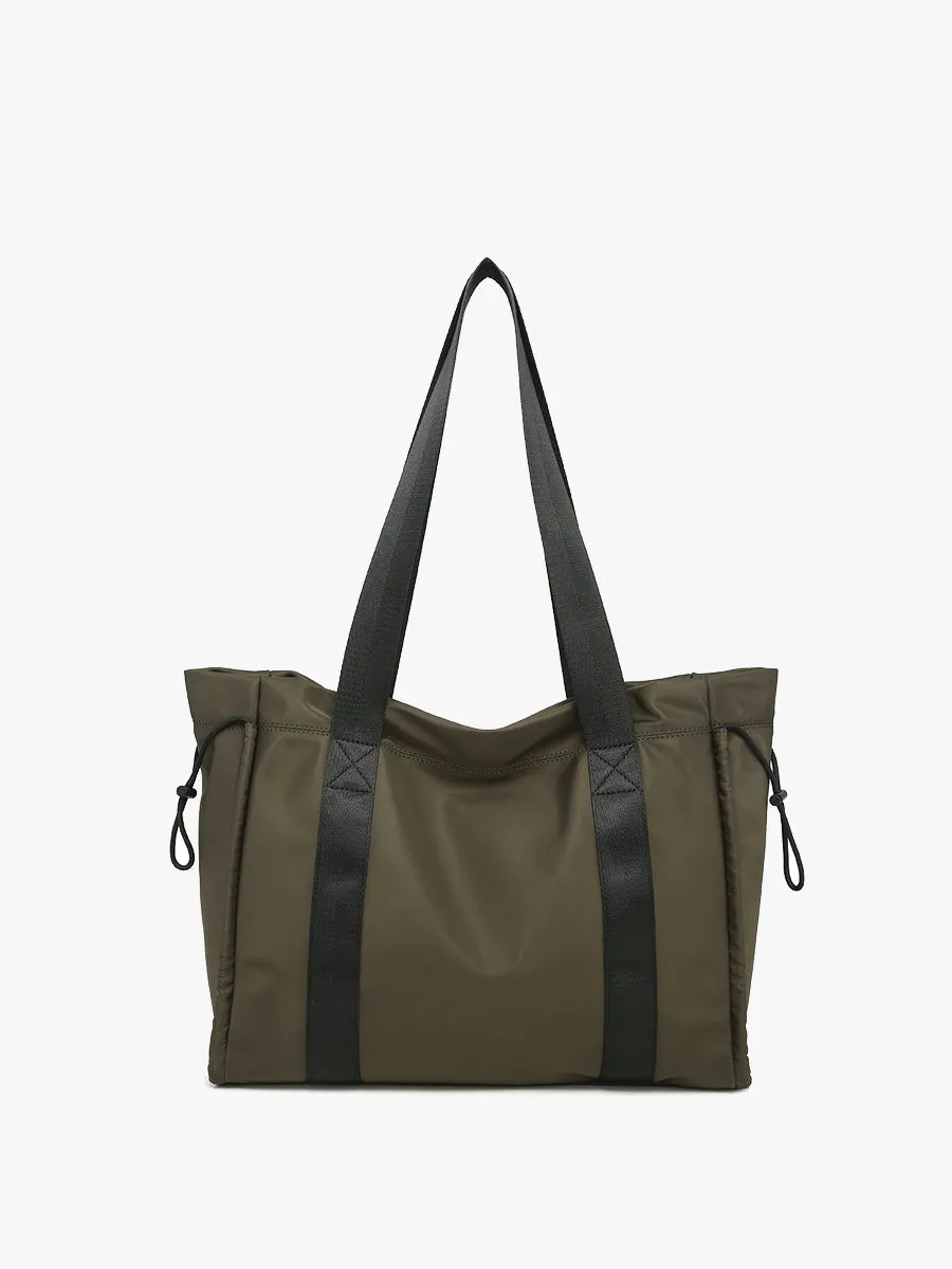 Lydia Nylon Contrast Tote