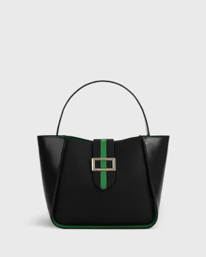 Mahjong Trapeze Bag (Black/Bold Green)