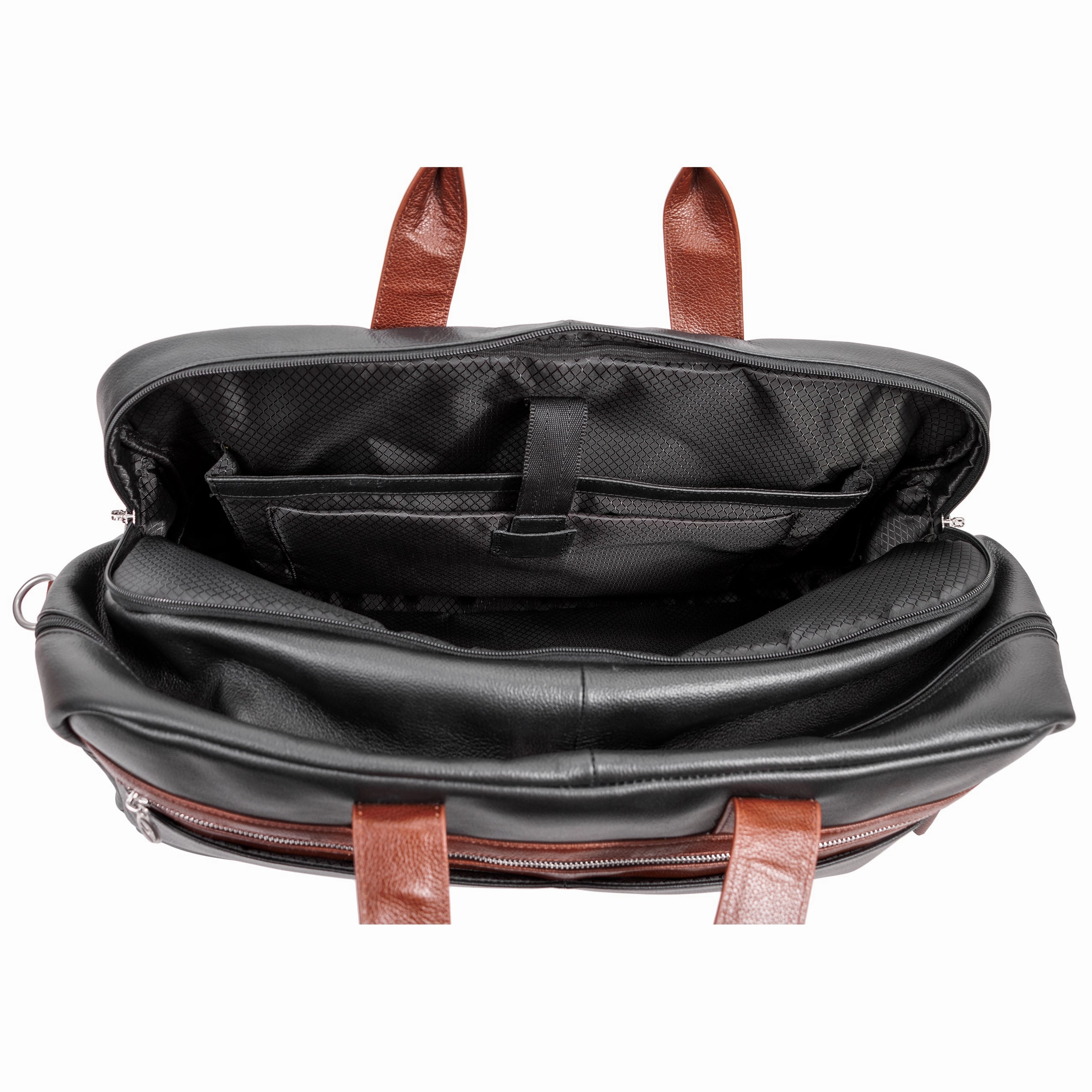 McKlein USA Wellington 21" Leather Two-Tone Dual-Compartment Laptop & Tablet Carry-All Duffel