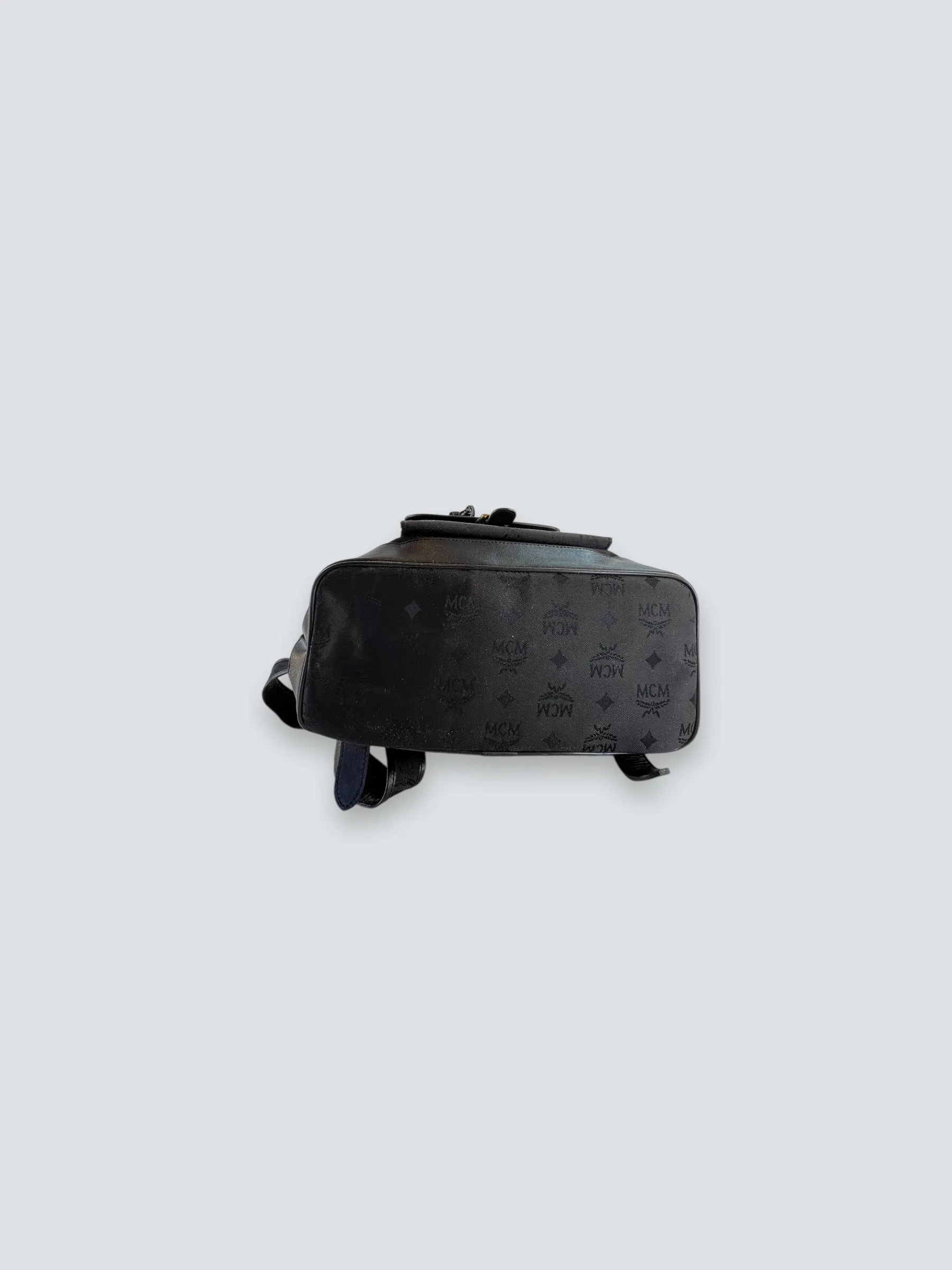 MCM Black Vintage Nylon Logogram Backpack
