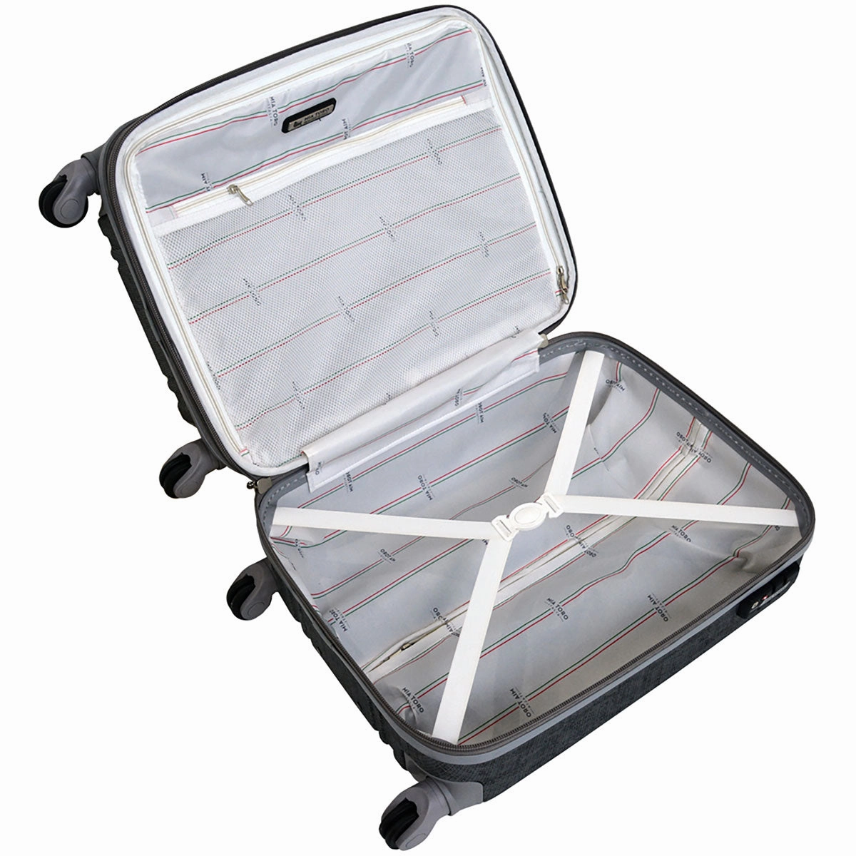 Mia Toro Macchiolina Abrasa Hardside Spinner Carry On