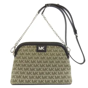 Michael Kors Canvas Leather Shoulder Bag (Pre-Owned)