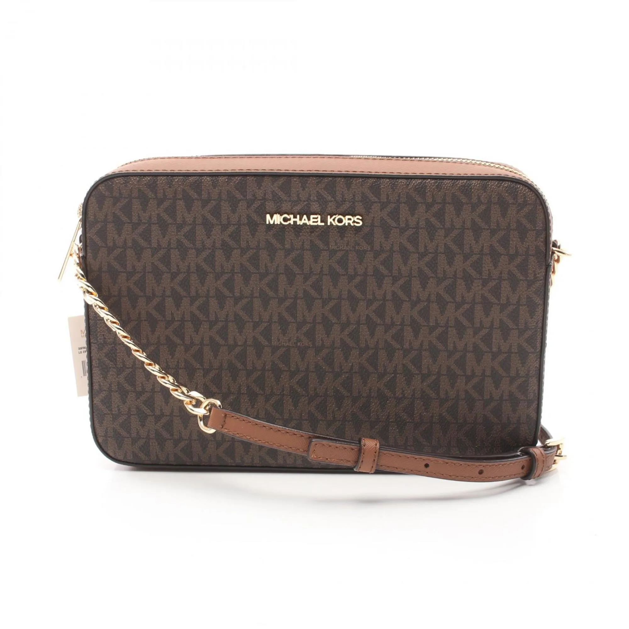 Michael Kors  Coated Canvas Leather Shoulder Bag (Pre-Owned)