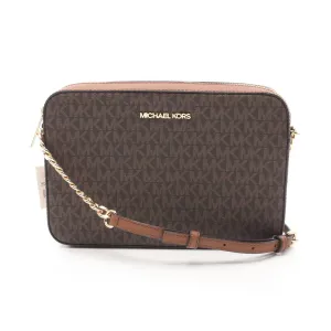 Michael Kors  Coated Canvas Leather Shoulder Bag (Pre-Owned)