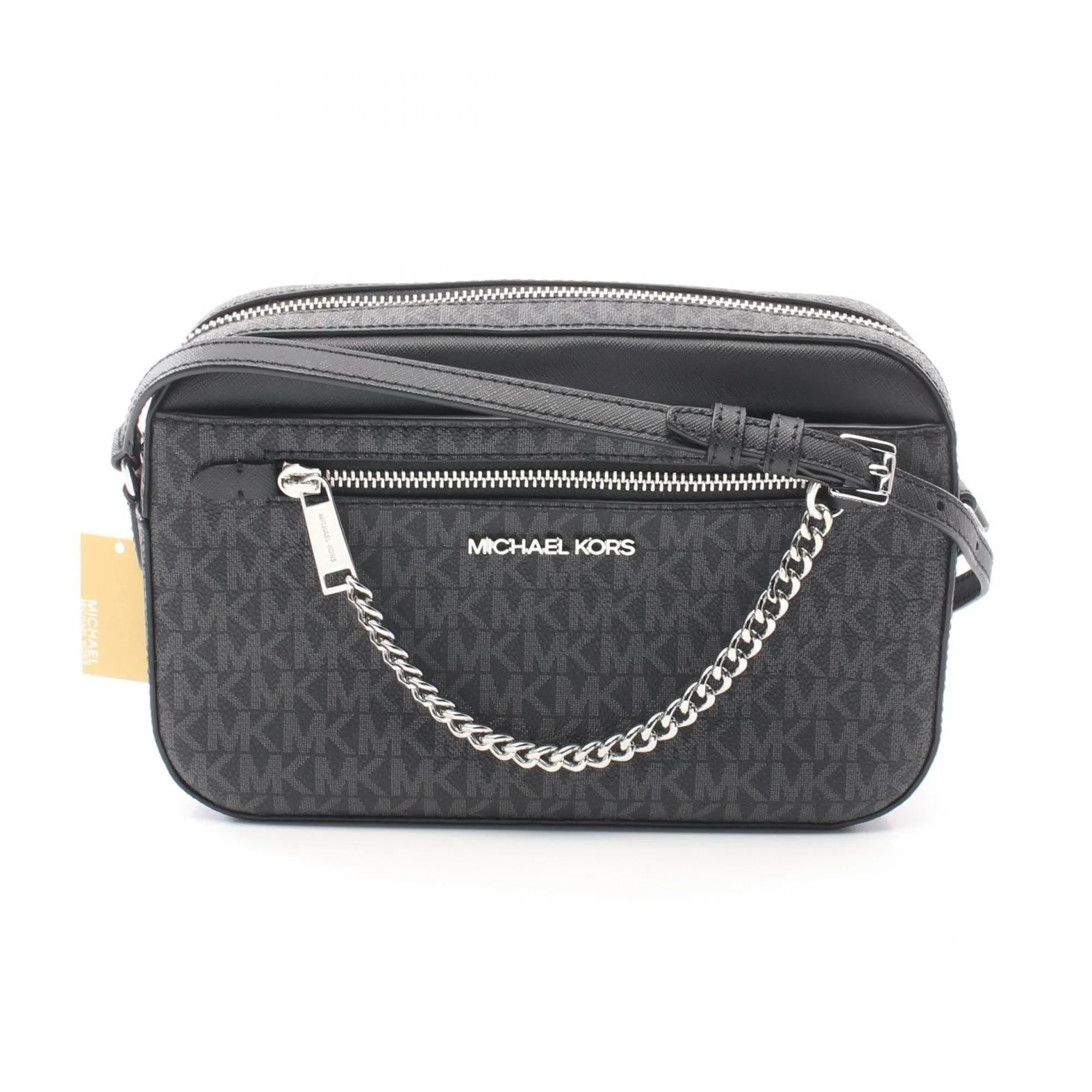 Michael Kors  Coated Canvas Leather Shoulder Bag (Pre-Owned)