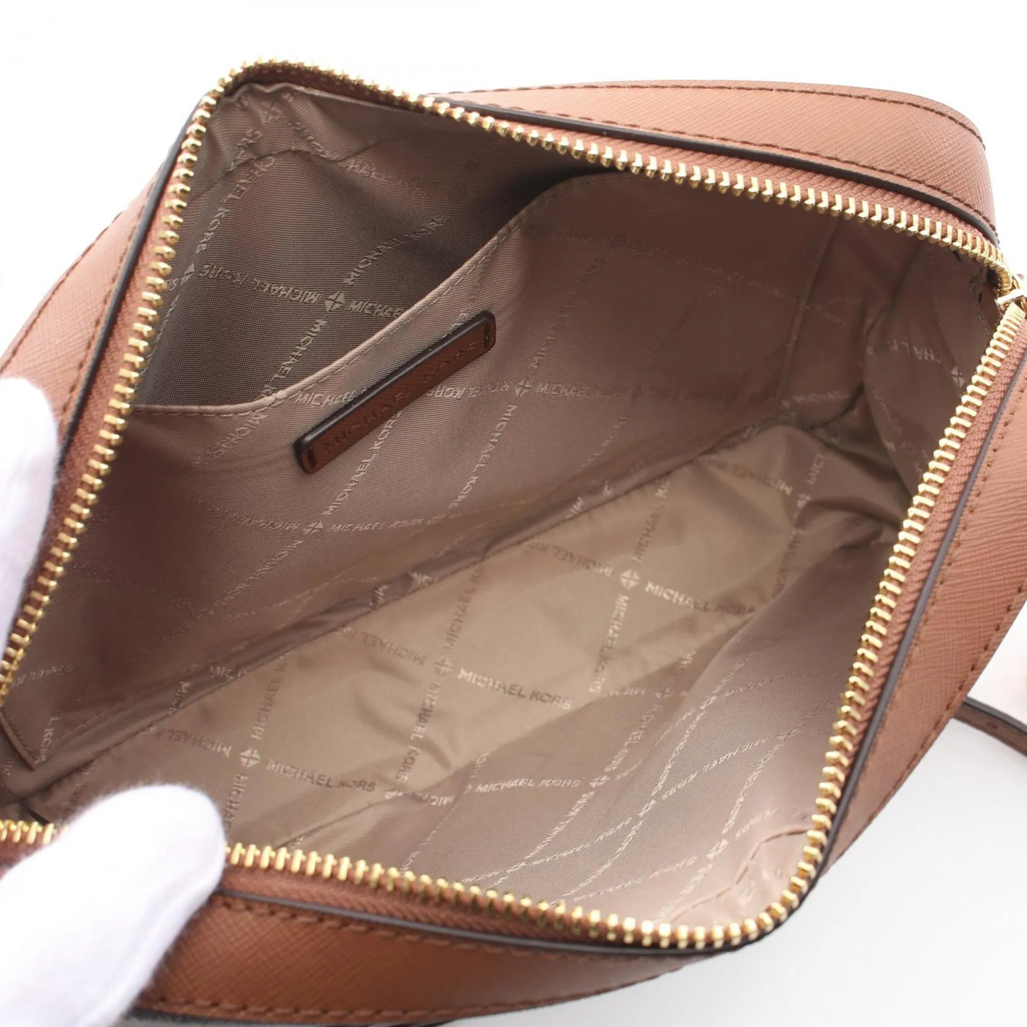 Michael Kors  Coated Canvas Leather Shoulder Bag (Pre-Owned)