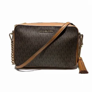 Michael Kors  Coated Canvas Leather Shoulder Bag (Pre-Owned)