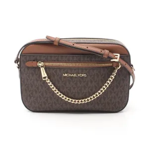 Michael Kors  Coated Canvas Leather Shoulder Bag (Pre-Owned)
