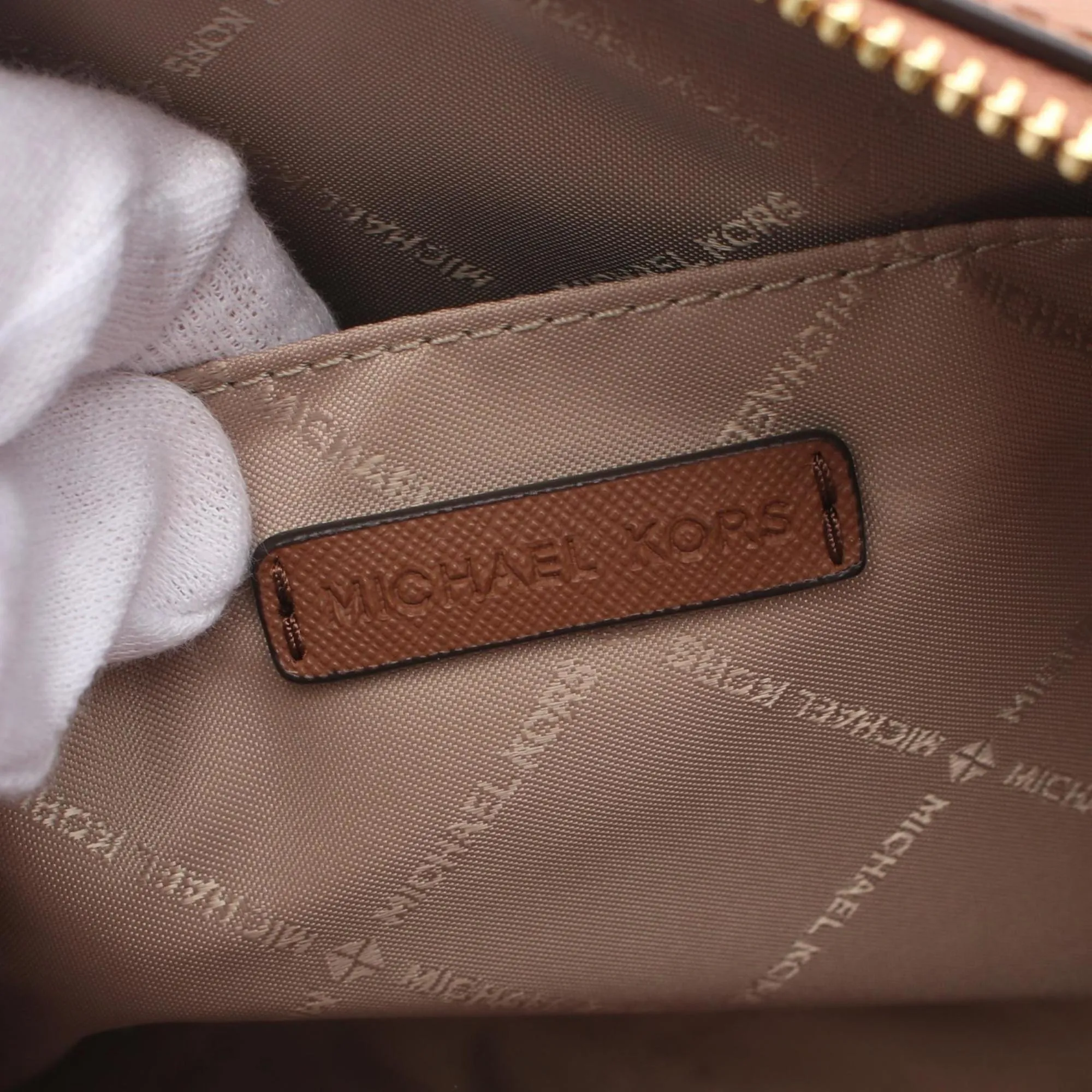 Michael Kors  Coated Canvas Leather Shoulder Bag (Pre-Owned)