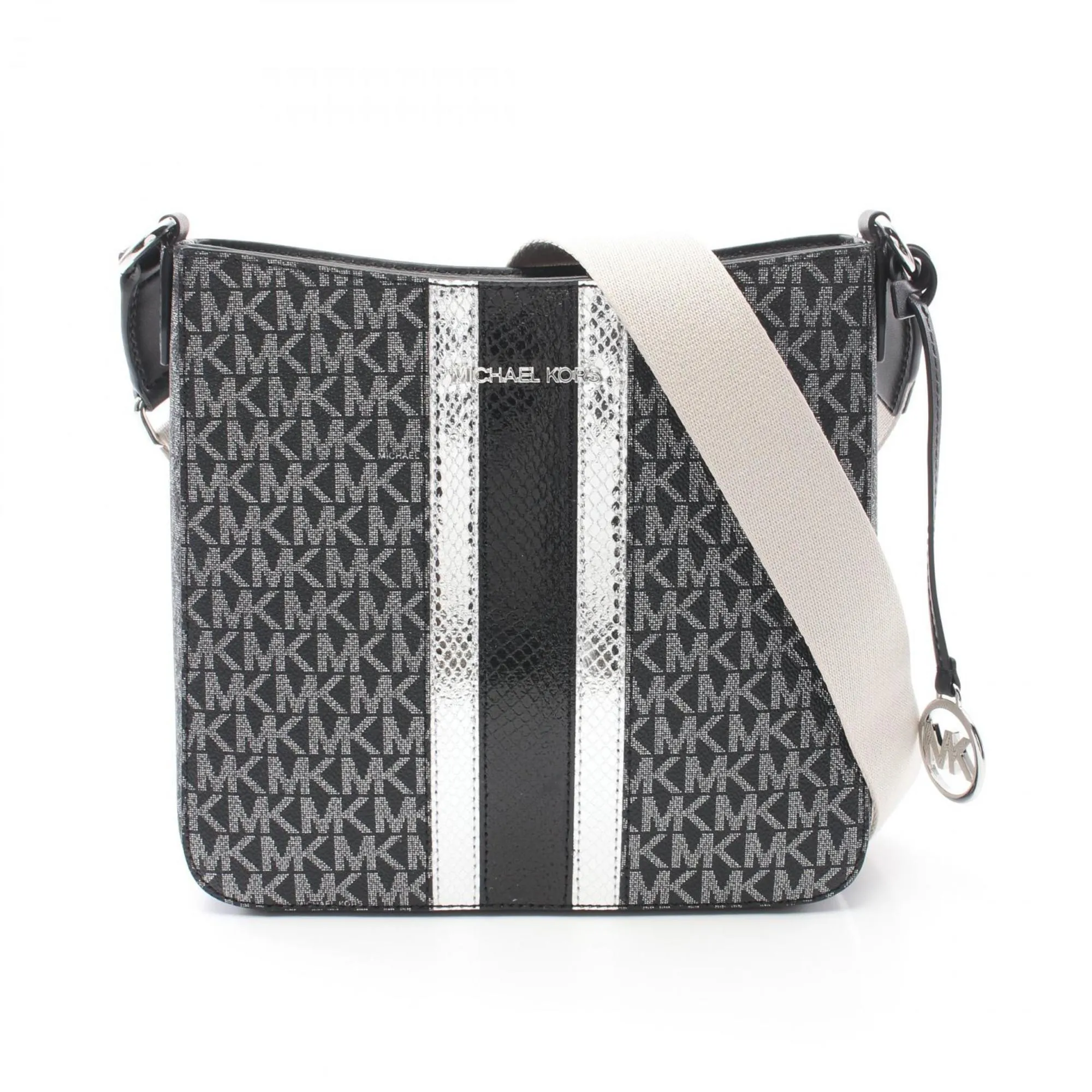 Michael Kors   Coated Canvas Leather Shoulder Bag Weekend Bag (Pre-Owned)