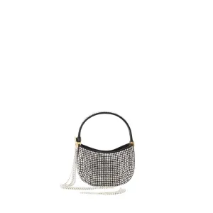Micro Vesna Hobo Bag - Black - Strass
