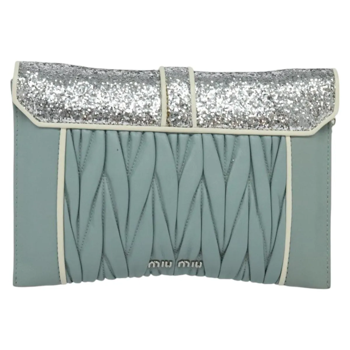 Miu Miu Chain Shoulder Bag Leather Shoulder Bag (Pre-Owned)