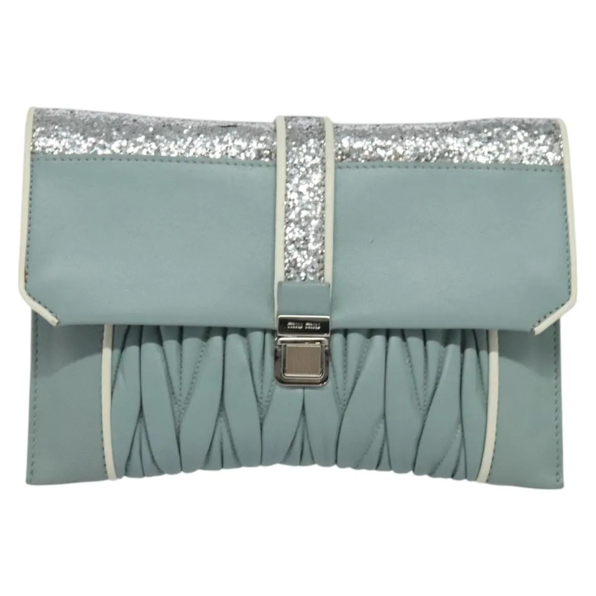 Miu Miu Chain Shoulder Bag Leather Shoulder Bag (Pre-Owned)