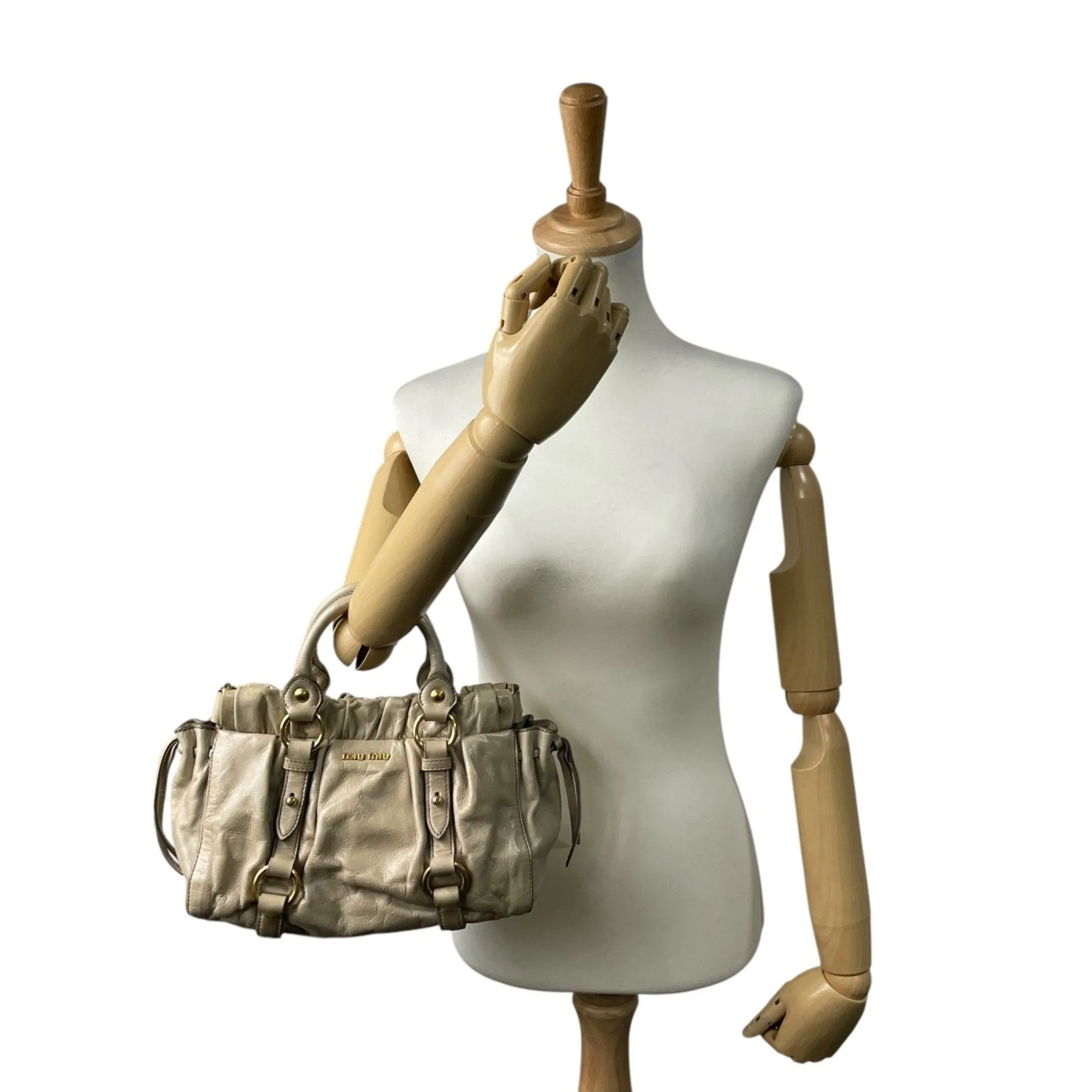 Miu Miu Leather Handbag Shoulder Bag (Pre-Owned)