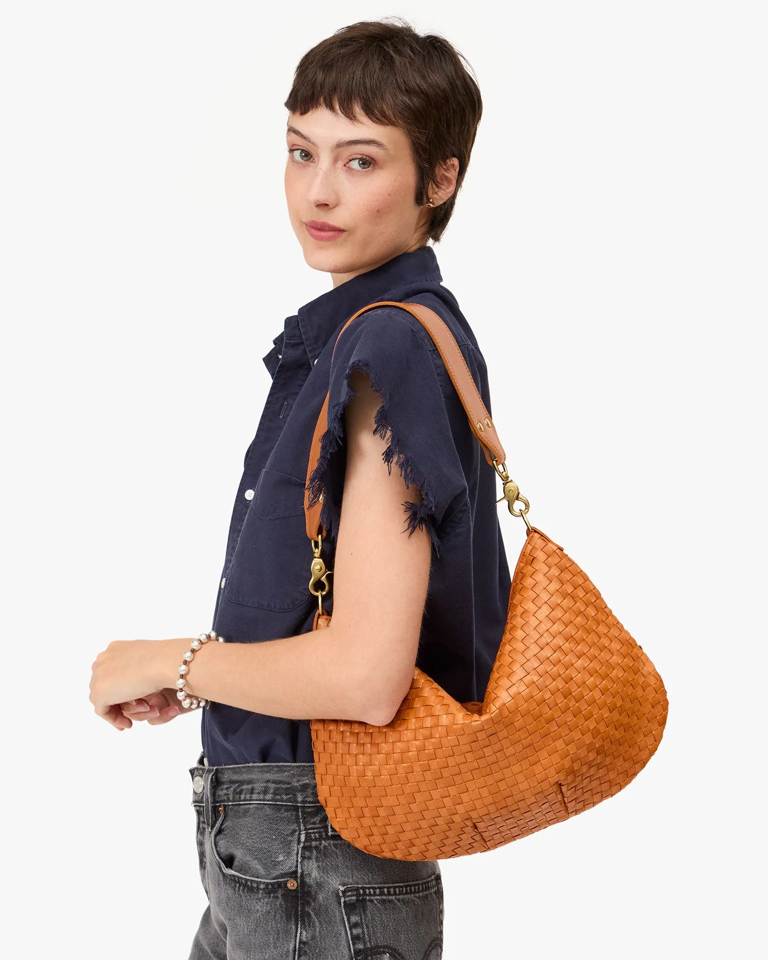 Moyen Messenger Handbags - Crossbody - Moyen Messenger Natural Woven Checker