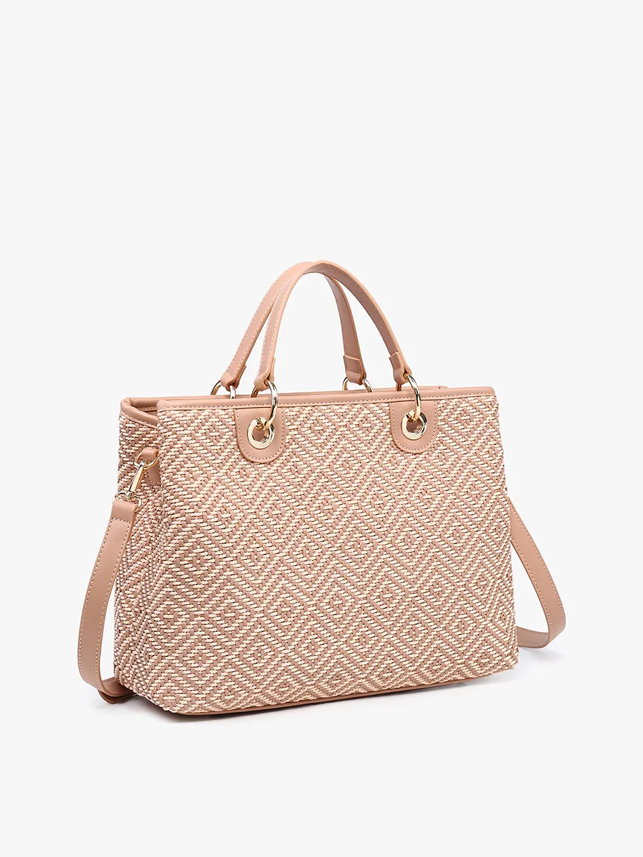 Nancy Vegan Diamond Woven Tote