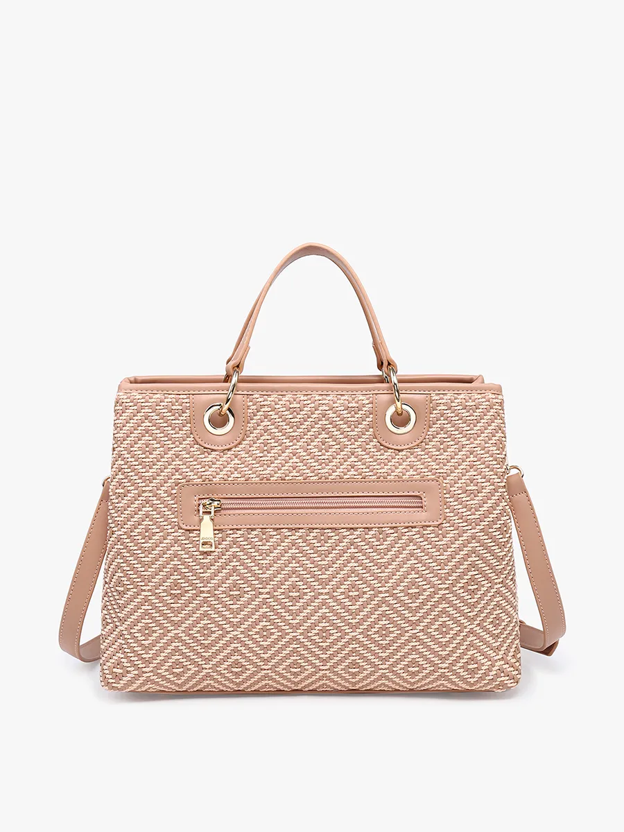Nancy Vegan Diamond Woven Tote