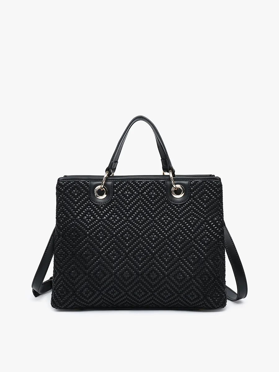 Nancy Vegan Diamond Woven Tote