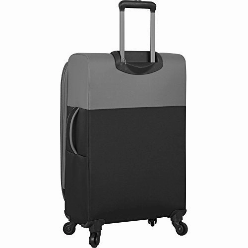 Nautica Harpswell 24 Inch Luggage Expandable Spinner, Grey/Black