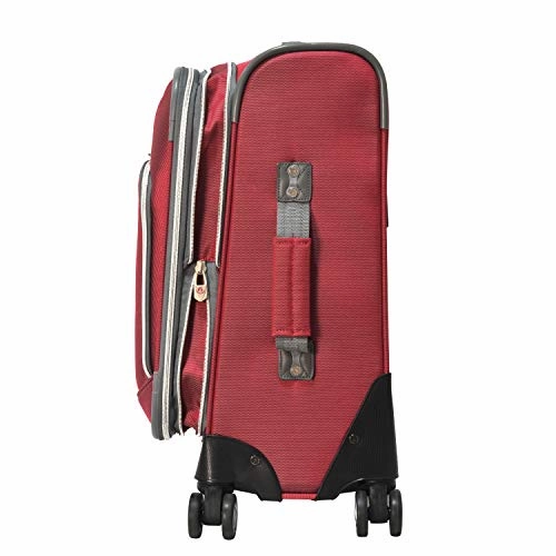 Olympia Tuscany 21" Expandable Airline Carry On TSA Locks,Red